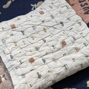 Pehr Quilted Baby Blanket with Vehicle Print